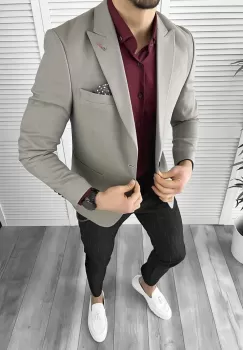 Tinuta barbati smart casual Pantaloni + Camasa + Sacou 10374 imagine