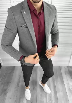 Tinuta barbati smart casual Pantaloni + Camasa + Sacou 10375 imagine