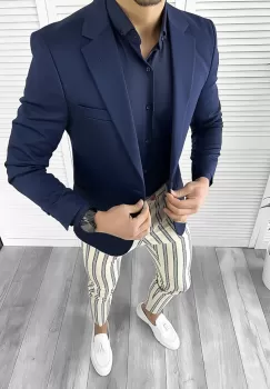 Tinuta barbati smart casual Pantaloni + Camasa + Sacou 10522 imagine