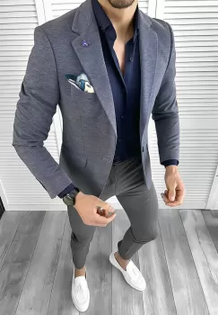 Tinuta barbati smart casual Pantaloni + Camasa + Sacou 10527 imagine