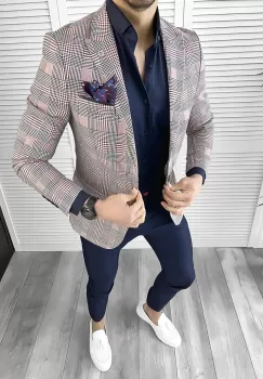 Tinuta barbati smart casual Pantaloni + Camasa + Sacou 10534 imagine