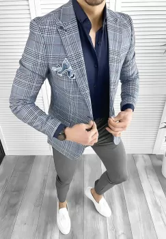 Tinuta barbati smart casual Pantaloni + Camasa + Sacou 10536 imagine