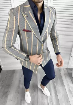 Tinuta barbati smart casual Pantaloni + Camasa + Sacou 10539 imagine