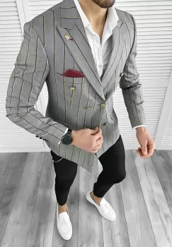 Tinuta barbati smart casual Pantaloni + Camasa + Sacou 10549 imagine
