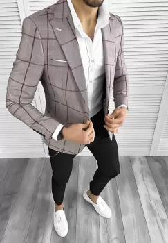 Tinuta barbati smart casual Pantaloni + Camasa + Sacou 10550 imagine