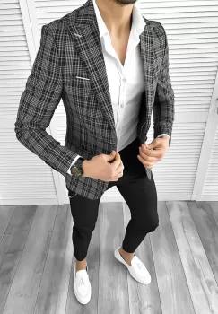 Tinuta barbati smart casual Pantaloni + Camasa + Sacou 10553 imagine