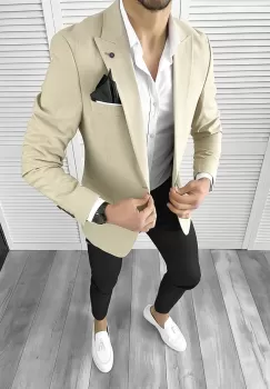 Tinuta barbati smart casual Pantaloni + Camasa + Sacou 10554 imagine