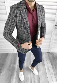 Tinuta barbati smart casual Pantaloni + Camasa + Sacou 10562 imagine