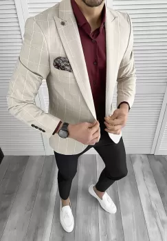 Tinuta barbati smart casual Pantaloni + Camasa + Sacou 10571 imagine