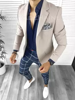 Tinuta barbati smart casual Pantaloni + Camasa + Sacou B8749 imagine
