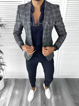Tinuta barbati smart casual Pantaloni + Camasa + Sacou B9192 imagine