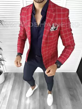 Tinuta barbati smart casual Pantaloni + Camasa + Sacou B9201 imagine