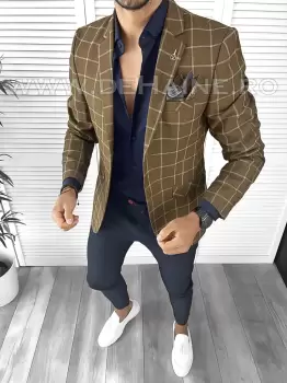 Tinuta barbati smart casual Pantaloni + Camasa + Sacou B9202 imagine