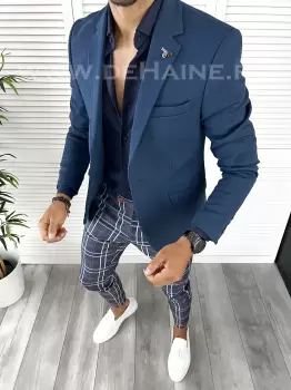 Tinuta barbati smart casual Pantaloni + Camasa + Sacou B9261 imagine