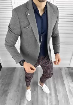 Tinuta barbati smart casual Pantaloni + Camasa + Sacou+Vesta 10457 imagine