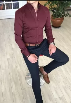 Tinuta barbati smart casual pantaloni + camasa12092 imagine