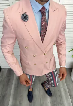 Tinuta barbati smart casual Pantaloni + Sacou + Batista 11855 imagine