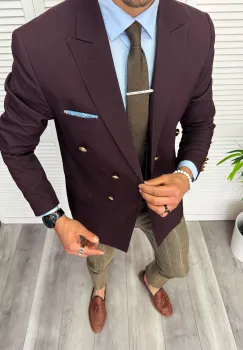 Tinuta barbati smart casual Pantaloni + Sacou + Batista 11862 imagine