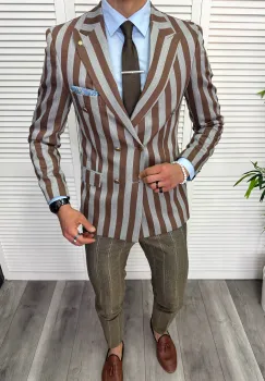 Tinuta barbati smart casual Pantaloni + Sacou + Batista 11863 imagine