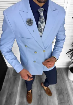 Tinuta barbati smart casual Pantaloni + Sacou + Batista 11870 imagine