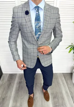 Tinuta barbati smart casual Pantaloni + Sacou + Batista + Cravata 11881 imagine