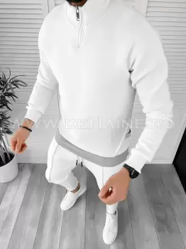 Trening barbati alb pantaloni + hanorac K182 54-3 E 121-6 imagine