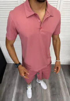 Trening barbati cream pantaloni + tricou 13297 D2-2.1 imagine