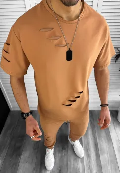 Trening barbati maro oversize pantaloni + bluza 13030 13-2.3 imagine