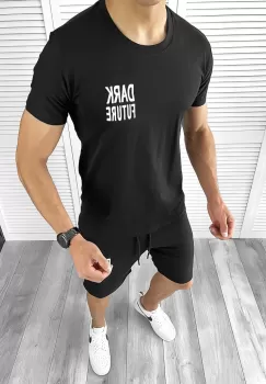 Trening barbati negru pantaloni + tricou 11699 imagine