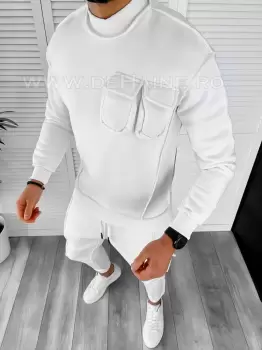 Trening barbati pantaloni + hanorac alb K156 79 N3-3* imagine