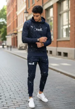 Trening barbati slim fit bleumarin  Pantaloni + Hanorac  13380 28-4.3 imagine