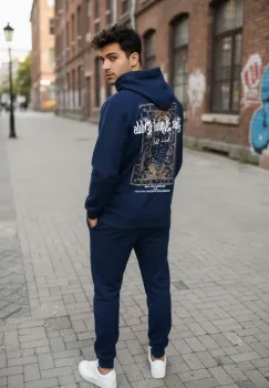 Trening barbati slim fit bleumarin  Pantaloni + Hanorac  13400 imagine