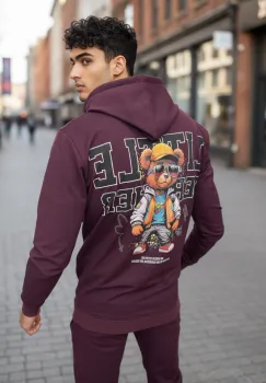 Trening barbati slim fit grena  Pantaloni + Hanorac  13410 D3-1.3 imagine