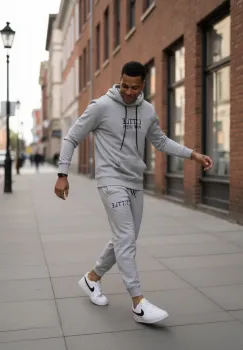 Trening barbati slim fit gri   Pantaloni + Hanorac  13410 14-1.2 imagine