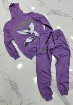 Trening barbati slim fit mov   Pantaloni + Hanorac  13353 imagine