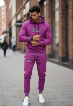 Trening barbati slim fit mov  Pantaloni + Hanorac  13410  38-4 imagine