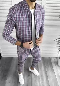 Trening barbati slim fit Pantaloni + Hanorac 10012 imagine