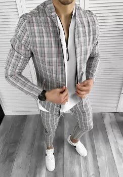 Trening barbati slim fit Pantaloni + Hanorac 10468 I5-5.1 imagine