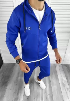 Trening barbati slim fit Pantaloni + Hanorac albastru 12181 33 1.2* imagine
