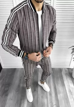 Trening barbati slim fit Pantaloni + Hanorac B9875 imagine