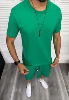 Trening barbati verde pantaloni + tricou 13291 D2-2.3 imagine