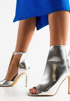 Botine dama Abigail Argintii imagine