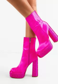Botine dama Afolayan Fuchsia imagine