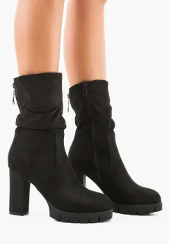 Botine dama Aluran Negre 2 imagine