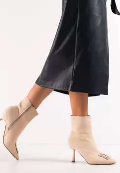 Botine dama Bettos Bej imagine