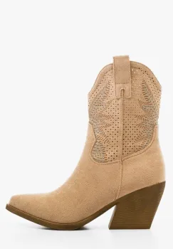 Botine dama Buroca Bej imagine