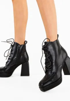 Botine dama Chisom Negre imagine