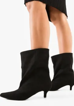 Botine dama Cow Negre imagine