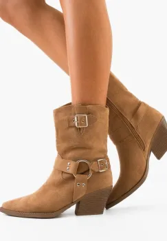 Botine dama Edwin Khaki imagine