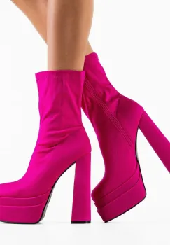Botine dama Fumnan Fuchsia imagine